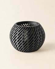 Slot Drum Orchid Planter – three-quarter studio view