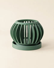 Slot Sphere Orchid Planter – three-quarter studio view