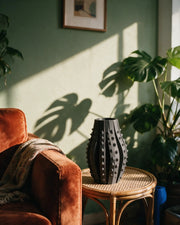 Spike Bulb Vase – on a side table at golden hour