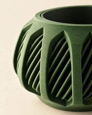 Spiral Cage Planter – close-up of the printed texture