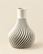 Spiral Fin Vase – three-quarter studio view