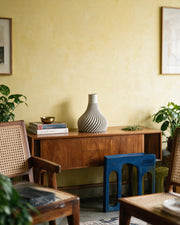 Spiral Fin Vase – styled on a console