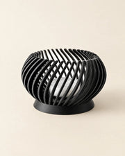 Spiral Tealight Holder – three-quarter studio view