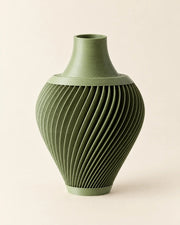 Spiral Urn Vase – three-quarter studio view