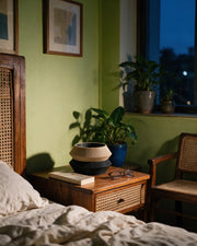 Split Tier Planter – at night on a bedside table