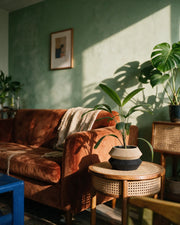 Split Tier Planter – on a side table at golden hour