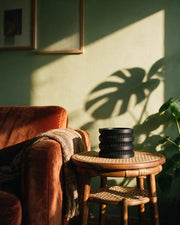 Stacked Rib Planter – on a side table at golden hour