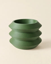 Stacked Ring Planter – three-quarter studio view