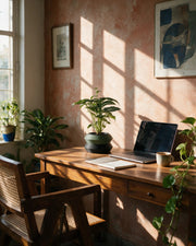 Stepped Rim Planter – on a work desk in morning sun