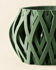 Swirl Lattice Orchid Planter – close-up of the printed texture