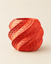 Swirl Shell Planter – three-quarter studio view
