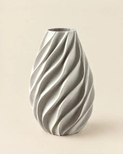 Swirl Twist Vase – three-quarter studio view