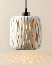 Teardrop Slot Pendant Light – styled in use
