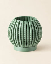 Textured Rib Planter – three-quarter studio view