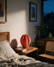Thorn Vase – at night on a bedside table
