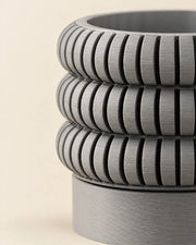 Triple Ring Planter – close-up of the printed texture