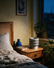 Triple Ring Planter – at night on a bedside table