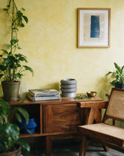Triple Ring Planter – styled on a console