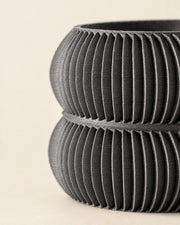 Twin Ring Planter – close-up of the printed texture