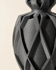 Twist Urn Vase – close-up of the printed texture