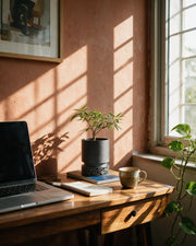 Voronoi Base Planter – on a work desk in morning sun