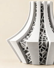 Voronoi Panel Vase – close-up of the printed texture