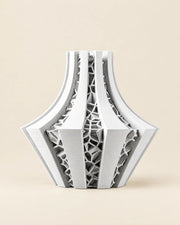 Voronoi Panel Vase – front view