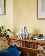 Voronoi Panel Vase – styled on a console