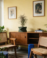 Vortex Sweep Planter – styled on a console