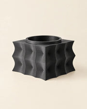 Wave Block Planter – three-quarter studio view