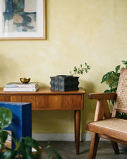 Wave Block Planter – styled on a console