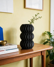 Wave Bubble Vase – styled on a console