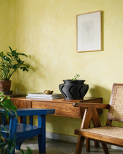 Wave Cut Planter – styled on a console