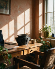 Wave Cut Planter – on a work desk in morning sun