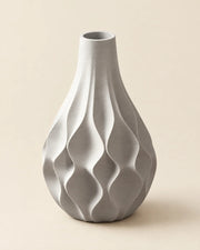 Wave Facet Vase – three-quarter studio view