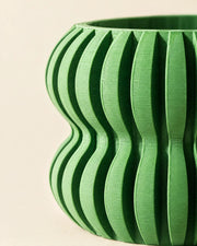 Wave Flute Planter – close-up of the printed texture