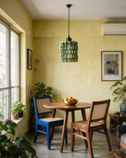 Wave Lattice Pendant Light – styled on a console