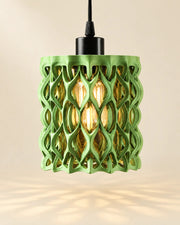 Wave Lattice Pendant Light – styled in use