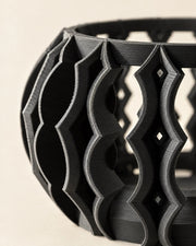 Wave Rib Orchid Planter – close-up of the printed texture