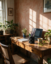 Wave Rib Pen Cup – on a work desk in morning sun