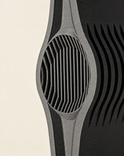 Wave Slab Fin Vase – close-up of the printed texture