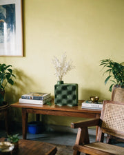 Wave Slab Vase – styled on a console