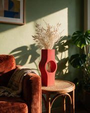 Wave Window Vase – on a side table at golden hour