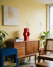 Wave Window Vase – styled on a console