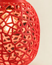 Web Capsule Pendant Light – close-up of the printed texture