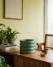 Window Band Orchid Planter – styled on a console