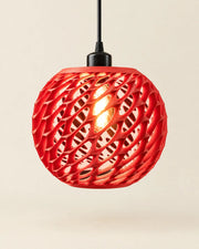 Woven Orb Pendant Light – front view