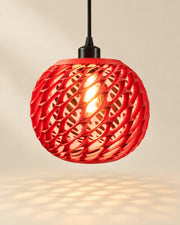 Woven Orb Pendant Light – styled in use