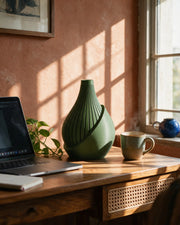 Wrap Fold Vase – on a work desk in morning sun