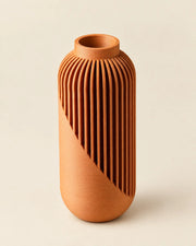 Wrap Rib Vase – three-quarter studio view